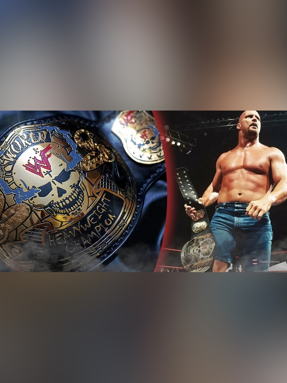 WWF Stone Cold Smoking Skull World Heavyweight Championship Belt Jakks Pacific